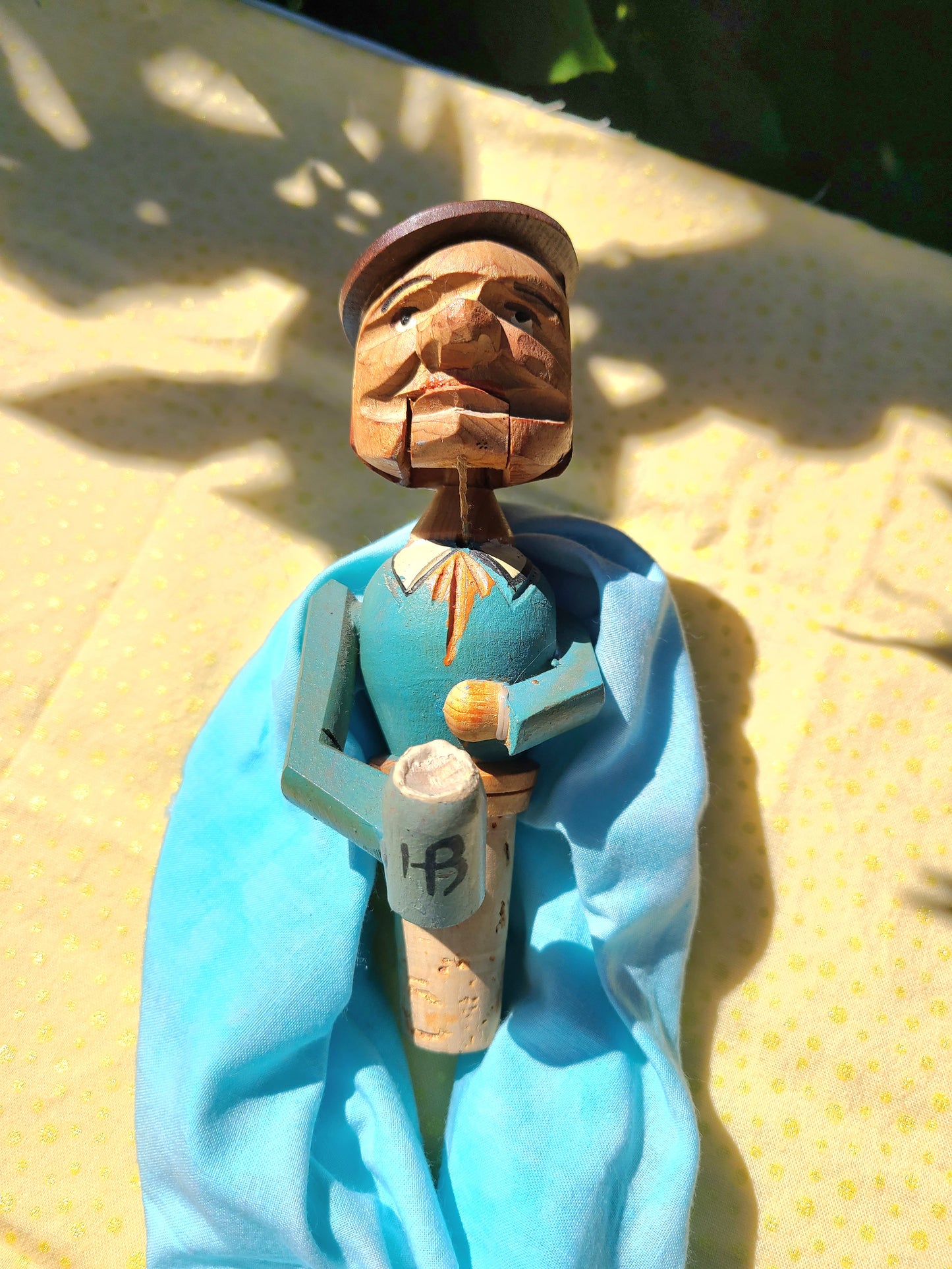 Vintage Handcarved Mechanical Bottle Stopper